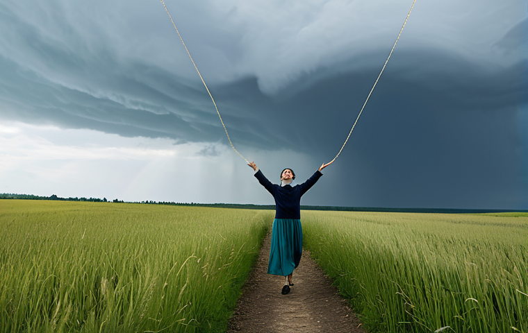 A person, gender-neutral, in a modest business casual outfit, captured in a dynamic pose of liberation. They are stepping forward, as if shedding or breaking free from translucent, ethereal chains that dissolve into light behind them. The path beneath them transitions from a dim, slightly stormy landscape to a bright, serene, open field under a clear, calm sky. The figure's expression conveys deep relief, peace, and newfound freedom. The overall atmosphere is one of profound transformation, illuminated by gentle, hopeful lighting.