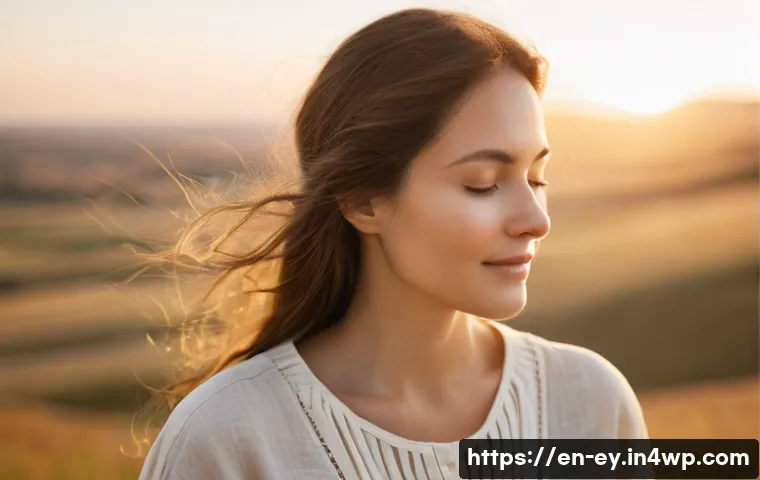 용서의 심리학적 이론 비교 - **Prompt:** A serene and ethereal portrait of an adult woman, mid-30s, dressed in loose, comfortable...